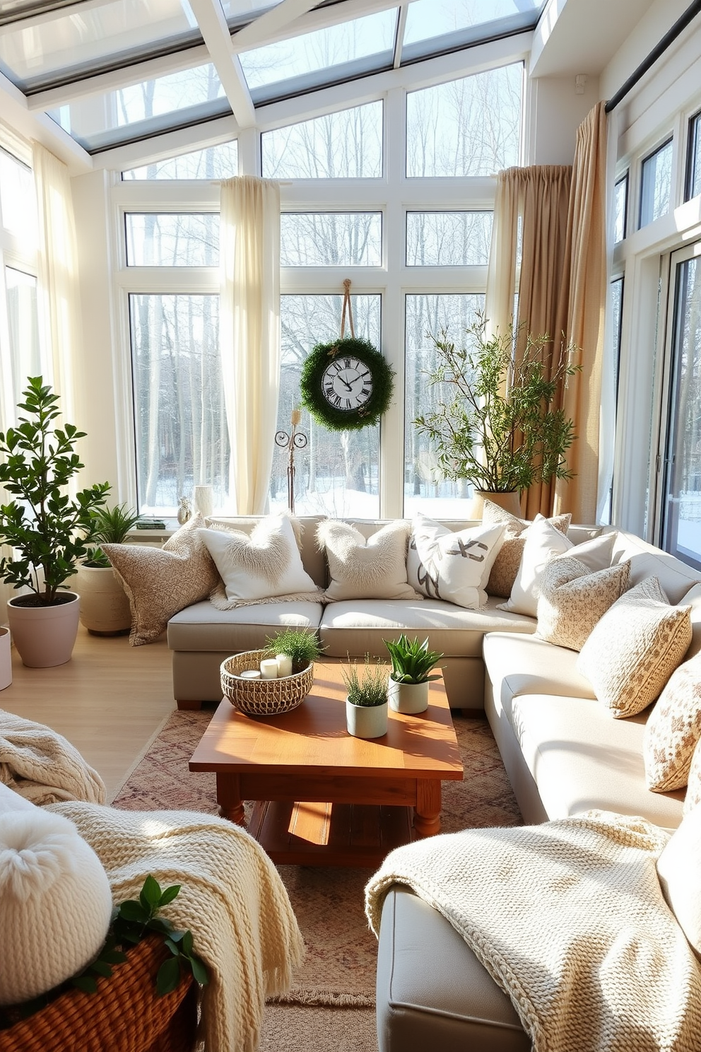 Winter Sunroom Decorating Ideas 18