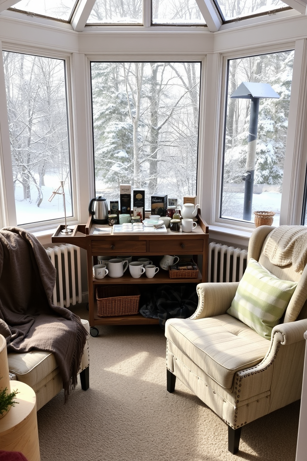 Winter Sunroom Decorating Ideas 19