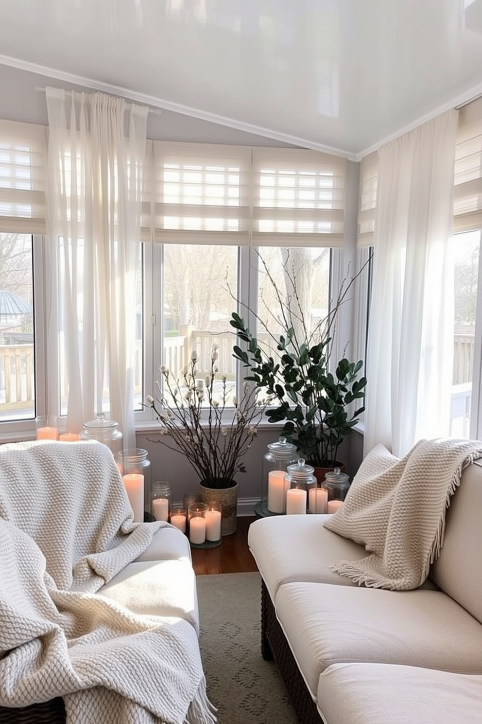 Winter Sunroom Decorating Ideas 21