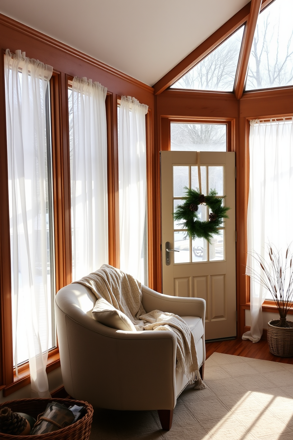 Winter Sunroom Decorating Ideas 24